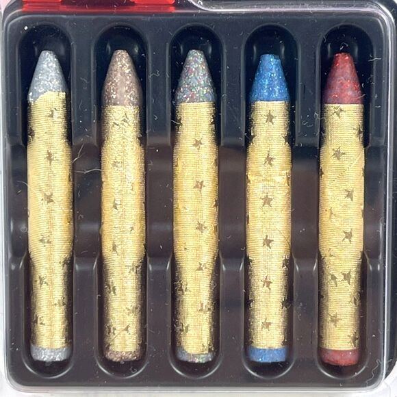 Glitter Sticks Makeup Set 5 Colors with Sharpener Made in USA by Rubies - Picture 7 of 12